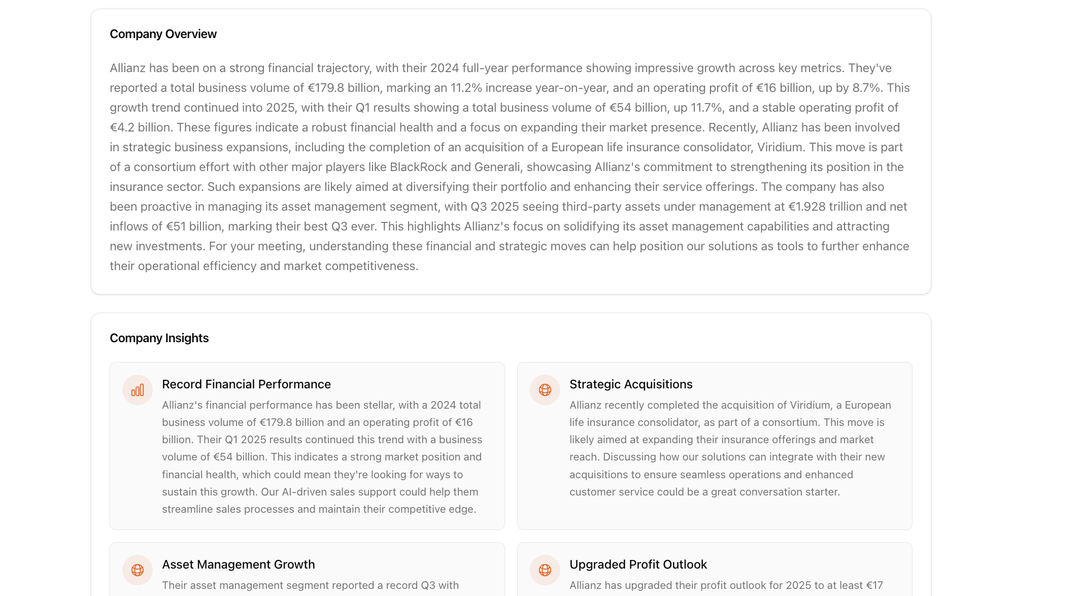 Meeting Intelligence Feature
